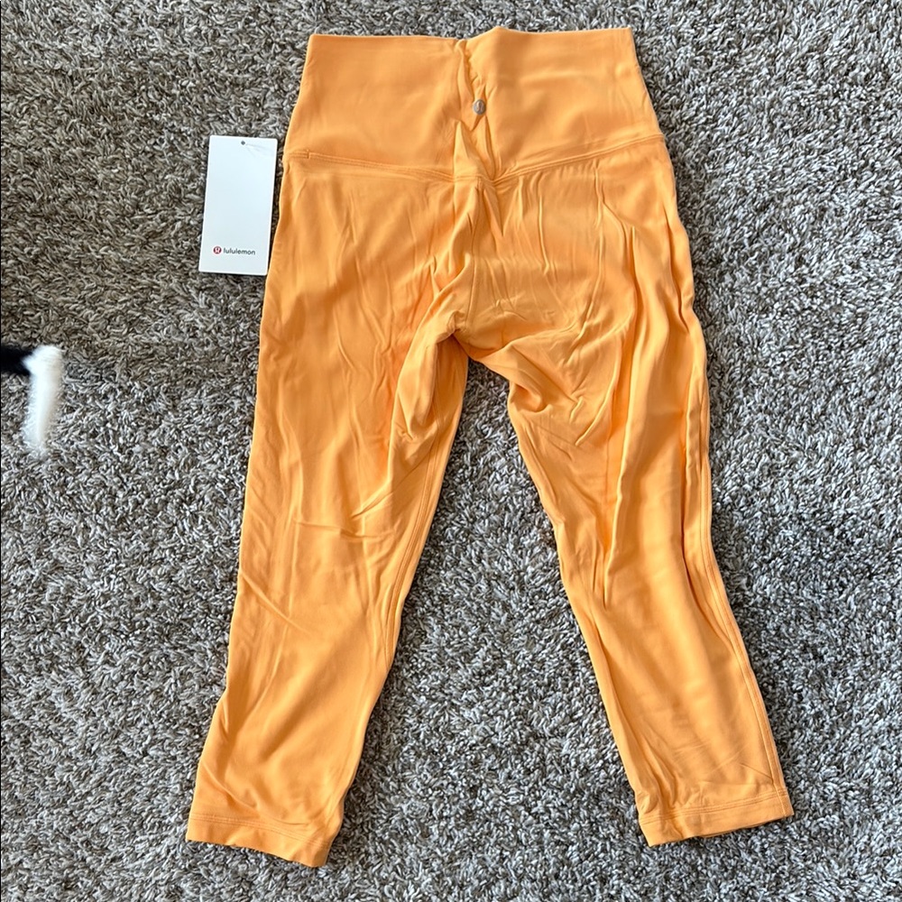 lululemon athletica Vibrant Orange Align Crop Leggings size 8
